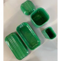 RARO SET 3 CENTROTAVOLA CERAMICA VERDE DESIGN Angelo Spagnolo CONTENITORI '70