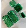 RARO SET 3 CENTROTAVOLA CERAMICA VERDE DESIGN Angelo Spagnolo CONTENITORI '70