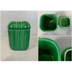 RARO SET 3 CENTROTAVOLA CERAMICA VERDE DESIGN Angelo Spagnolo CONTENITORI '70