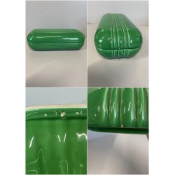 RARO SET 3 CENTROTAVOLA CERAMICA VERDE DESIGN Angelo Spagnolo CONTENITORI '70