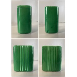 RARO SET 3 CENTROTAVOLA CERAMICA VERDE DESIGN Angelo Spagnolo CONTENITORI '70