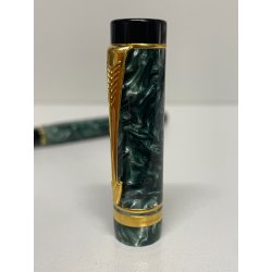 PENNA STILOGRAFICA PARKER DUOFOLD GREEN MARBLED FOUNTAIN PEN ORO 18K MARMO VERDE