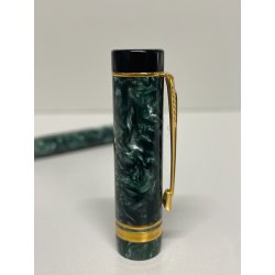 PENNA STILOGRAFICA PARKER DUOFOLD GREEN MARBLED FOUNTAIN PEN ORO 18K MARMO VERDE