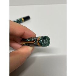 PENNA STILOGRAFICA PARKER DUOFOLD GREEN MARBLED FOUNTAIN PEN ORO 18K MARMO VERDE