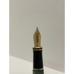 PENNA STILOGRAFICA PARKER DUOFOLD GREEN MARBLED FOUNTAIN PEN ORO 18K MARMO VERDE