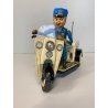 GIOCO LATTA VINTAGE TIN TN TOYS NOMURA Police Patrol Auto Tricycle JAPAN '50/60