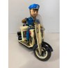 GIOCO LATTA VINTAGE TIN TN TOYS NOMURA Police Patrol Auto Tricycle JAPAN '50/60