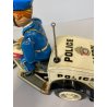 GIOCO LATTA VINTAGE TIN TN TOYS NOMURA Police Patrol Auto Tricycle JAPAN '50/60