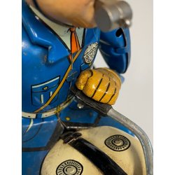 GIOCO LATTA VINTAGE TIN TN TOYS NOMURA Police Patrol Auto Tricycle JAPAN '50/60