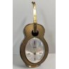 Swiza OROLOGIO TAVOLO CHITARRA suoneria CARILLON anni 50 DORATO Old Alarm Clock