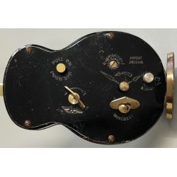 Swiza OROLOGIO TAVOLO CHITARRA suoneria CARILLON anni 50 DORATO Old Alarm Clock