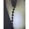 STUPENDA ANTICA COLLANA VITTORIANA GRANATO BOEMIA FIORE TOMBAK COLLIER NECKLACE