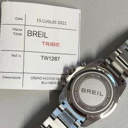 OROLOGIO POLSO Chrono BREIL EDGE TW1287 quartz 10 ATM Vintage Wrist Watch DATA