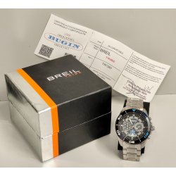 OROLOGIO POLSO Chrono BREIL EDGE TW1287 quartz 10 ATM Vintage Wrist Watch DATA