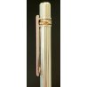 PENNA SFERA Must De Cartier TRINITY LACCA ROSSA ARGENTO vintage BALLPOINT PEN