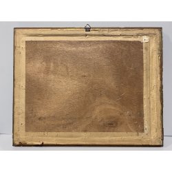 ANTICO PICCOLO DIPINTO OLIO PAESAGGIO MONTANO DIVISIONISTA IMPRESSIONISTA '900