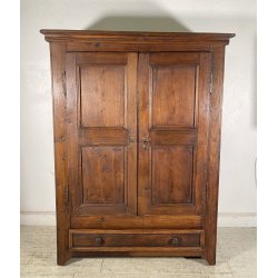 ANTICO PICCOLO ARMADIO GUARDAROBA RUSTICO 1800 LEGNO CASTAGNO 2 ANTE OLD