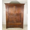 ANTICO PICCOLO ARMADIO GUARDAROBA RUSTICO 1800 LEGNO CASTAGNO 2 ANTE OLD