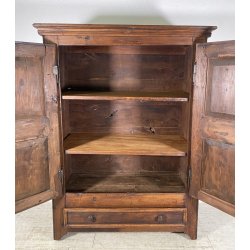 ANTICO PICCOLO ARMADIO GUARDAROBA RUSTICO 1800 LEGNO CASTAGNO 2 ANTE OLD