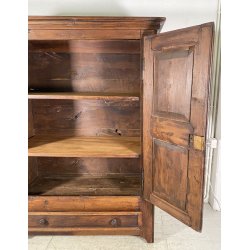 ANTICO PICCOLO ARMADIO GUARDAROBA RUSTICO 1800 LEGNO CASTAGNO 2 ANTE OLD