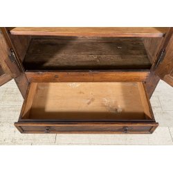 ANTICO PICCOLO ARMADIO GUARDAROBA RUSTICO 1800 LEGNO CASTAGNO 2 ANTE OLD