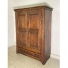 ANTICO PICCOLO ARMADIO GUARDAROBA RUSTICO 1800 LEGNO CASTAGNO 2 ANTE OLD