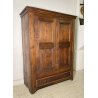 ANTICO PICCOLO ARMADIO GUARDAROBA RUSTICO 1800 LEGNO CASTAGNO 2 ANTE OLD
