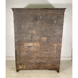 ANTICO PICCOLO ARMADIO GUARDAROBA RUSTICO 1800 LEGNO CASTAGNO 2 ANTE OLD