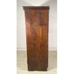 ANTICO PICCOLO ARMADIO GUARDAROBA RUSTICO 1800 LEGNO CASTAGNO 2 ANTE OLD