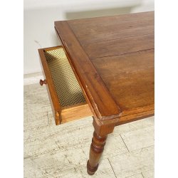 ANTICO TAVOLO DA PRANZO A LIBRO ALLUNGABILE TABLE LEGNO PIOPPO 1800 TAVOLINO OLD