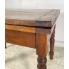 ANTICO TAVOLO DA PRANZO A LIBRO ALLUNGABILE TABLE LEGNO PIOPPO 1800 TAVOLINO OLD
