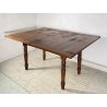 ANTICO TAVOLO DA PRANZO A LIBRO ALLUNGABILE TABLE LEGNO PIOPPO 1800 TAVOLINO OLD