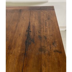ANTICO TAVOLO DA PRANZO A LIBRO ALLUNGABILE TABLE LEGNO PIOPPO 1800 TAVOLINO OLD