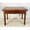 ANTICO TAVOLO DA PRANZO A LIBRO ALLUNGABILE TABLE LEGNO PIOPPO 1800 TAVOLINO OLD