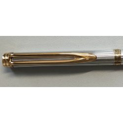 WATERMAN Gentleman PENNA SFERA acciaio oro BOX Vintage Ballpoint Pen DESIGN