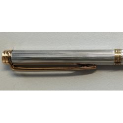 WATERMAN Gentleman PENNA SFERA acciaio oro BOX Vintage Ballpoint Pen DESIGN