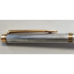 WATERMAN Gentleman PENNA SFERA acciaio oro BOX Vintage Ballpoint Pen DESIGN