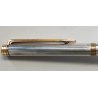 WATERMAN Gentleman PENNA SFERA acciaio oro BOX Vintage Ballpoint Pen DESIGN