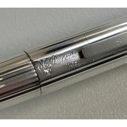 ST DUPONT Classic PENNA SFERA ARGENTATA GODRON Vintage Ballpoint Pen COLLEZIONE