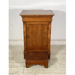 ANTICO COMODINO INGINOCCHIATOIO CAPPUCCINO LEGNO NOCE CHIESA 1800 EPOCA CREDENZA