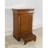 ANTICO COMODINO INGINOCCHIATOIO CAPPUCCINO LEGNO NOCE CHIESA 1800 EPOCA CREDENZA
