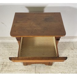 ANTICO COMODINO INGINOCCHIATOIO CAPPUCCINO LEGNO NOCE CHIESA 1800 EPOCA CREDENZA