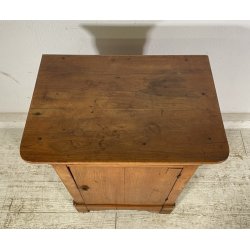 ANTICO COMODINO INGINOCCHIATOIO CAPPUCCINO LEGNO NOCE CHIESA 1800 EPOCA CREDENZA