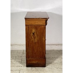 ANTICO COMODINO INGINOCCHIATOIO CAPPUCCINO LEGNO NOCE CHIESA 1800 EPOCA CREDENZA