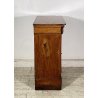 ANTICO COMODINO INGINOCCHIATOIO CAPPUCCINO LEGNO NOCE CHIESA 1800 EPOCA CREDENZA