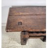 PICCOLO TAVOLO FALEGNAME BANCO LAVORO LEGNO ROVERE 1800 MORSA A VITE EPOCA WORK