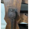 PICCOLO TAVOLO FALEGNAME BANCO LAVORO LEGNO ROVERE 1800 MORSA A VITE EPOCA WORK