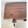 PICCOLO TAVOLO FALEGNAME BANCO LAVORO LEGNO ROVERE 1800 MORSA A VITE EPOCA WORK