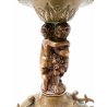 ANTICA COPPA VINO VETRO RUBINO OTTONE CALICE VASO BICCHIERE CHIESA EPOCA 1700
