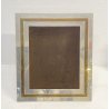 CORNICE DA APPOGGIO PORTA FOTO METALLO ARGENTATO OTTONE VINTAGE DESIGN ANNI 70